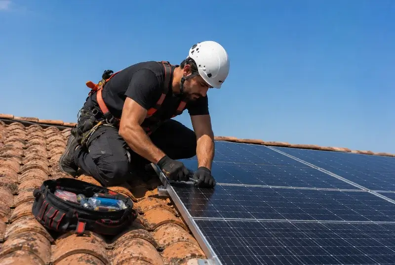 Maintenance et monitoring de panneaux solaires à Arveyres